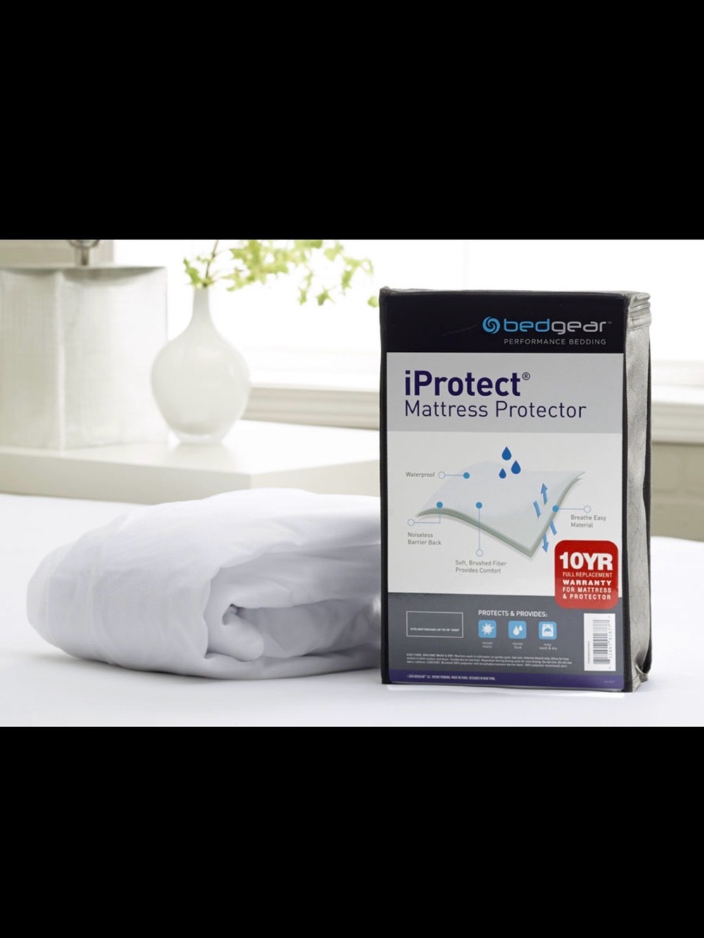 edge iProtect White Waterproof Mattress Protector - Bedgear